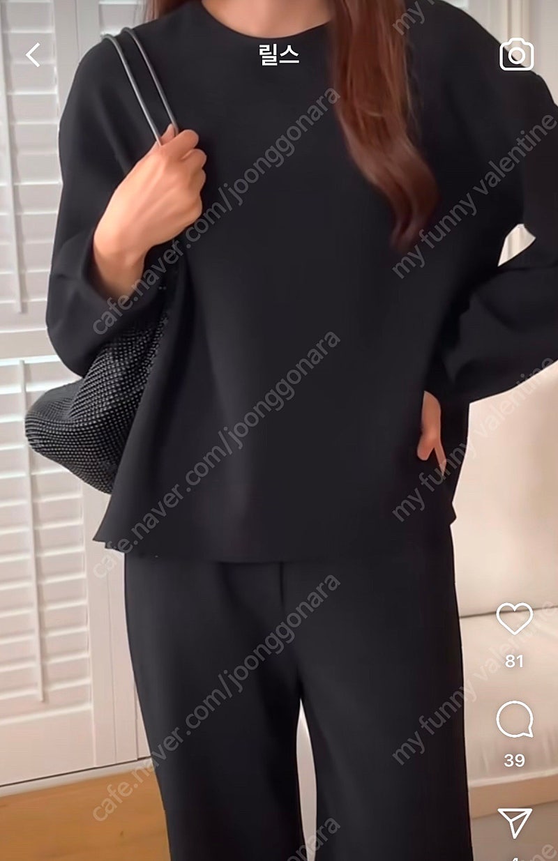 리우리우 리오블라우스 블랙