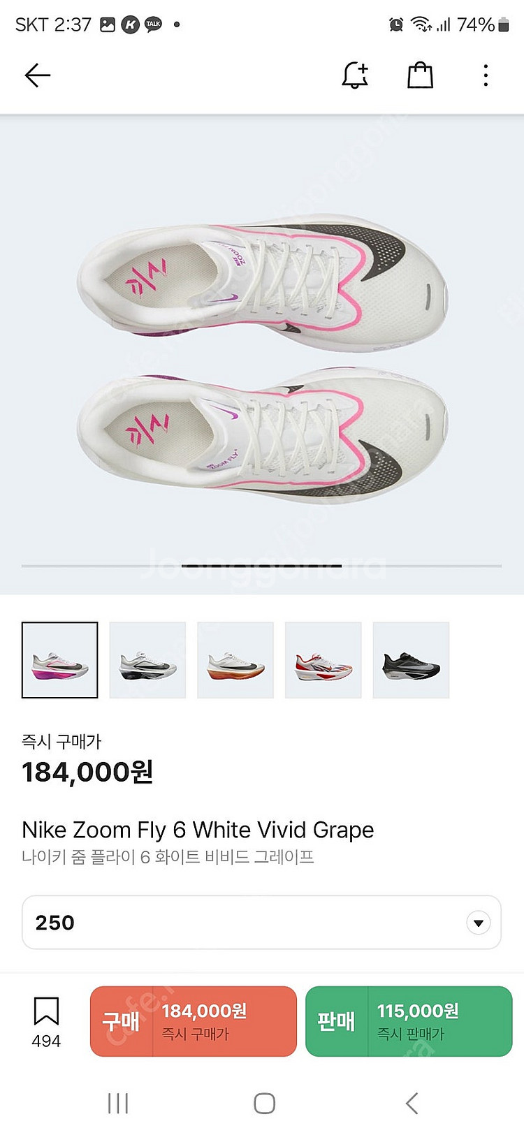 나이키 줌플라이6--0