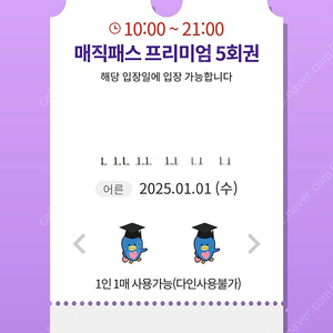 12월31일~1월1일 롯데월드 매직패스 (1월1일만 남아 최저가)