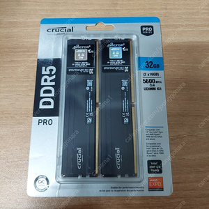 마이크론 Crucial DDR5 PC5-44800 CL46 PRO 대원씨티에스 [32GB (16GB*2)] 미개봉 신품 (정품)