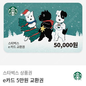 스타벅스 e카드 5만원 교환권