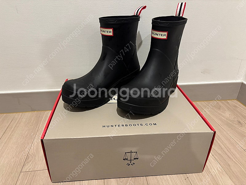 헌터 숏 부츠 1회착용 cu39 (240-245) 1회...--0
