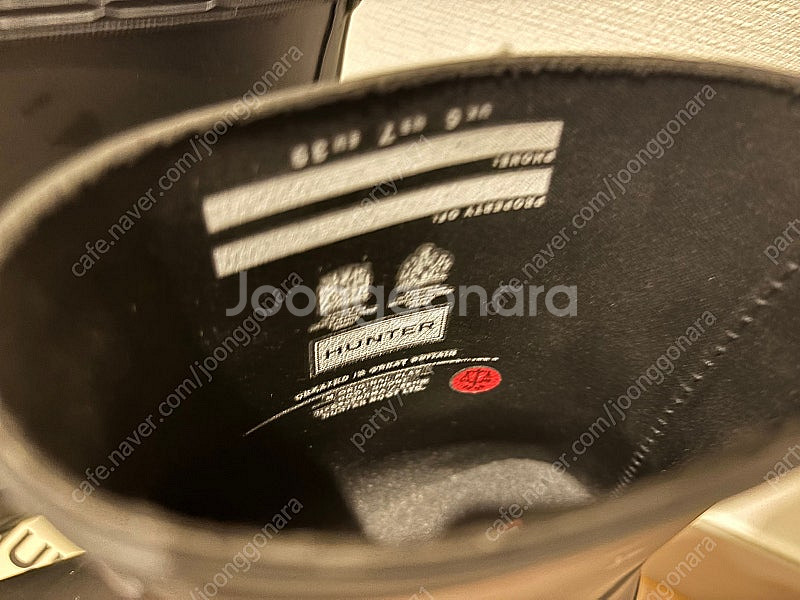 헌터 숏 부츠 1회착용 cu39 (240-245) 1회...--1