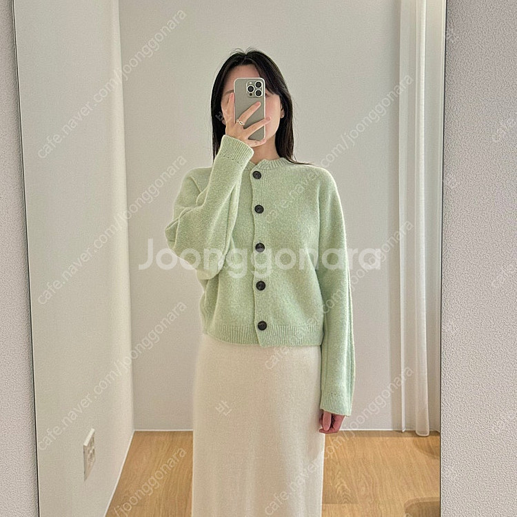 24 더캐시미어 라운지 캐시미어 홀가먼트 니트 스커트--9