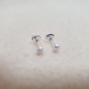 2mm 담수진주 귀걸이 새상품