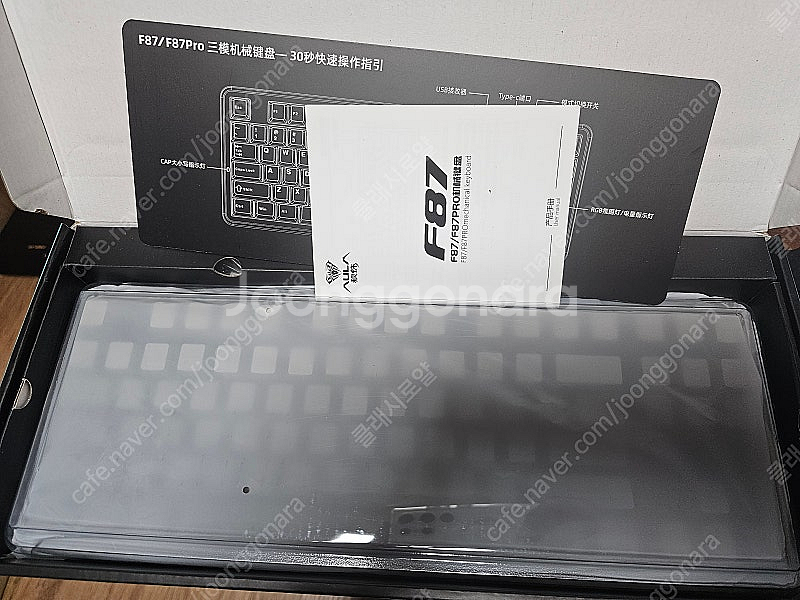 독거미 AULA F87pro 다크그레이 회목축--0