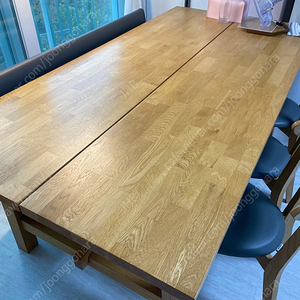 한샘 그로브 2000 원목식탁, 벤치의자, 의자3개 풀세트