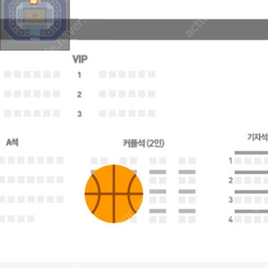 프로농구 1/4 (토) 부산사직체육관 부산 KCC vs 원주 DB ​커플 테이블석 2연석