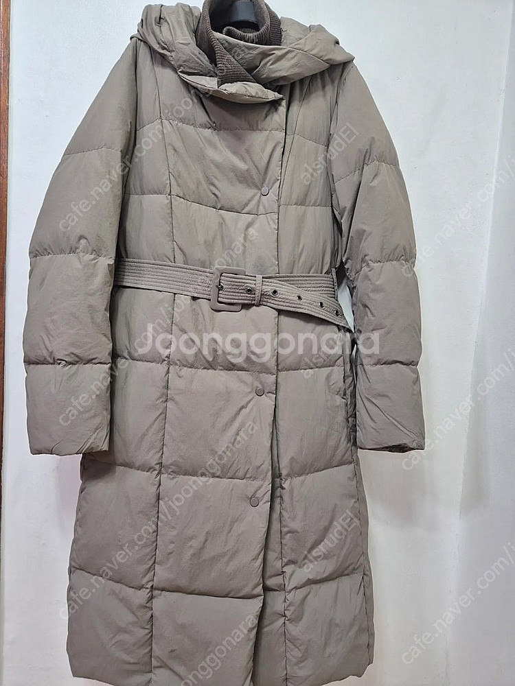 ~르꼬르망 다운 벨티드 후드 롱패딩(프리)~--0