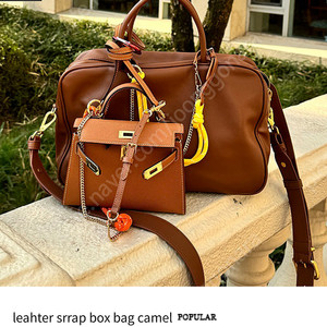 고걸 box bag camel