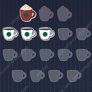 스타벅스 프리퀀시 미션 1, 일반 3 일괄 3000원