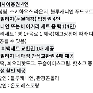 휘닉스평창 4인 스노우빌리지 블우캐니언 포함