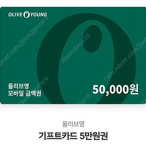 올리브영 상품권 50,000원 -> 43,500원
