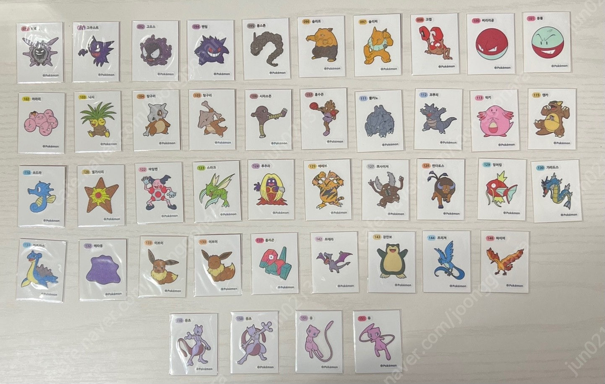 <전체보유>포켓몬 띠부띠부씰 판매 (1세대/2세대/4,9세대/뮤,뮤츠 4종/할로윈/호빵씰/러블리씰/시즌2) 이미지
