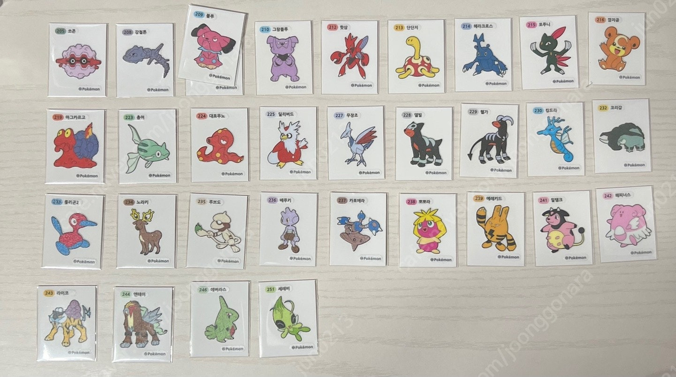 <전체보유>포켓몬 띠부띠부씰 판매 (1세대/2세대/4,9세대/뮤,뮤츠 4종/할로윈/호빵씰/러블리씰/시즌2) 이미지