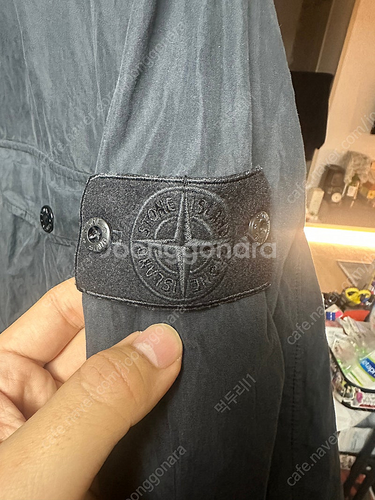 스톤아일랜드 19ss 고스트피스 오버셔츠 XL 블랙 팝...--1