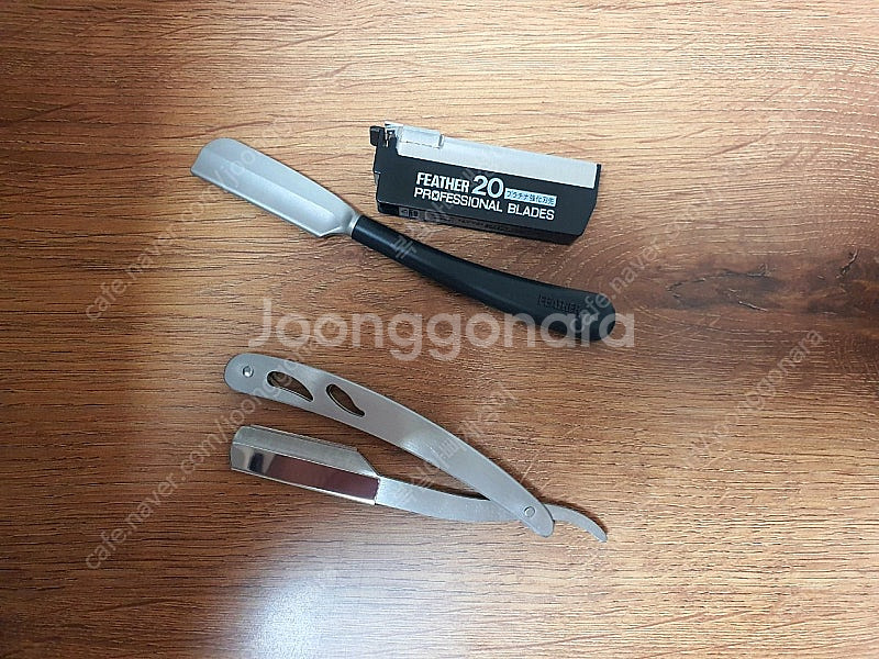 페더 일자 면도기 + 날 + 면도기 하나더--0