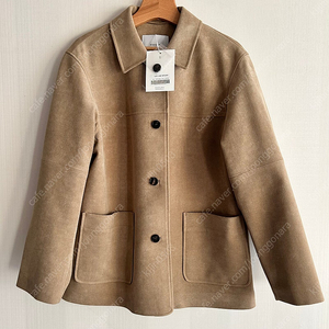 (새상품) 블랭크공삼 suede single half jacket (sand beige)