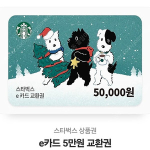 스타벅스 모바일 50000원 권 2장