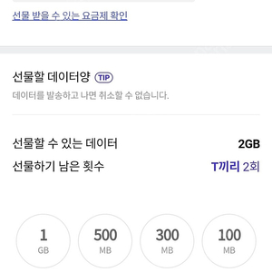 skt 데이터 2gb 2기가