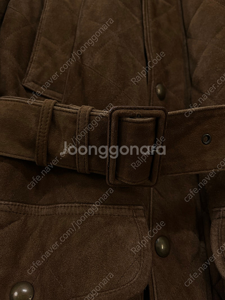 폴로 랄프로렌 염소가죽 스웨이드 퀼팅 벨티드 헌팅 카코...--7