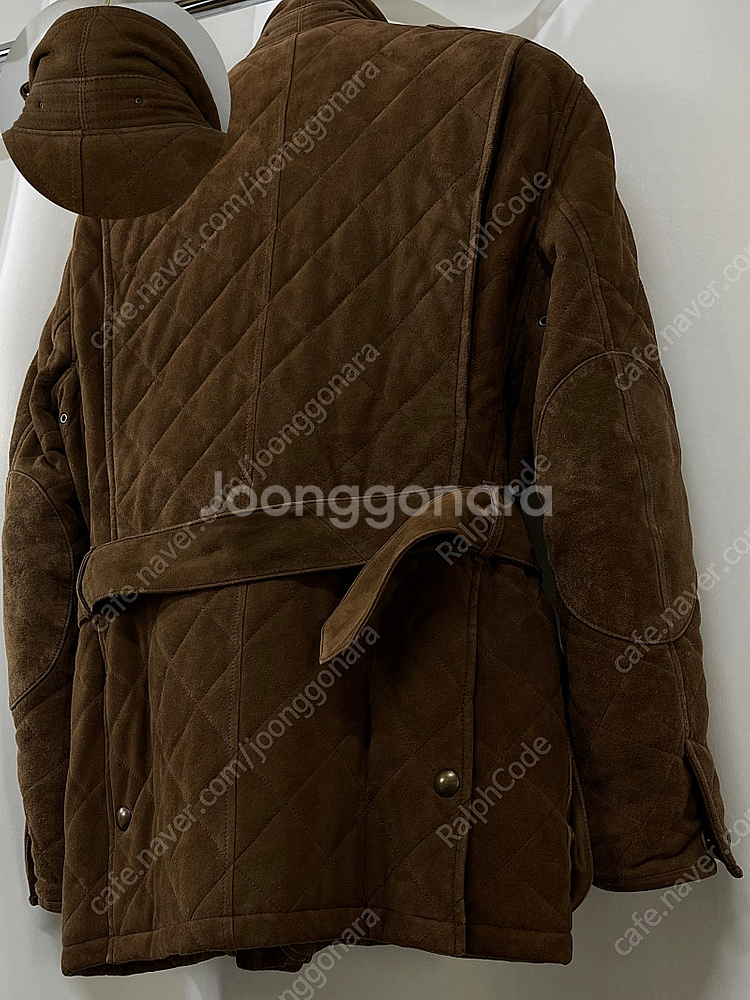 폴로 랄프로렌 염소가죽 스웨이드 퀼팅 벨티드 헌팅 카코...--8