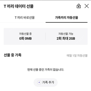 SKT데이터 2기가 2500원