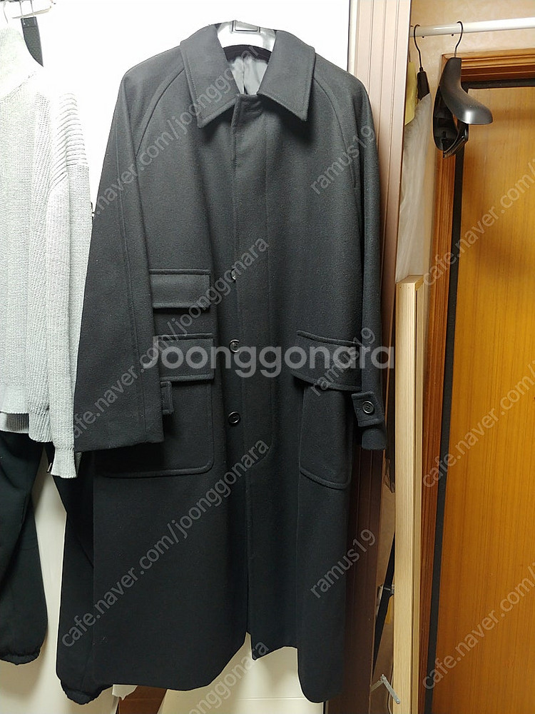 무신사스탠다드 mtr 오버사이즈 발마칸 코트 블랙 L ...--1