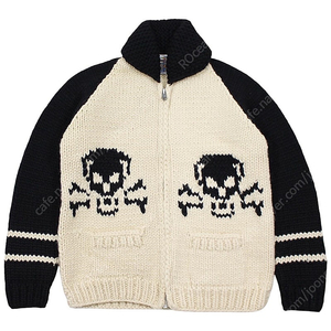 Kanata Wool Cowichan Zip-up Sweater 카나타 울 코위찬 집업 스웨터 스컬 해골 문양