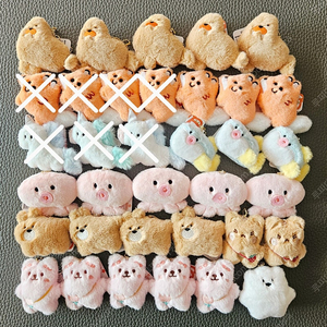 동물 유니콘 문어 여우 곰돌이 곰 해양동물 키링 볼체인 가방고리 인형