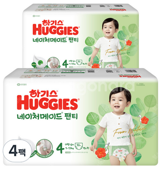 하기스 2024 네이처메이드 팬티형 기저귀 남아용, 4...--0