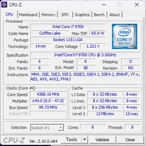 CPU i7-9700