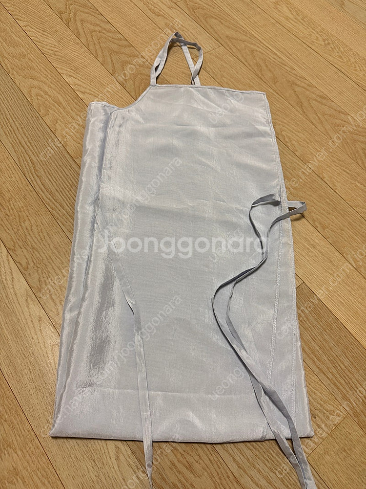 오눅 플랙 레이어드 랩 드레스 블루--6