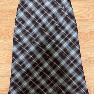 고코리 Mint Choco Check Midi Skirt 체크 스커트