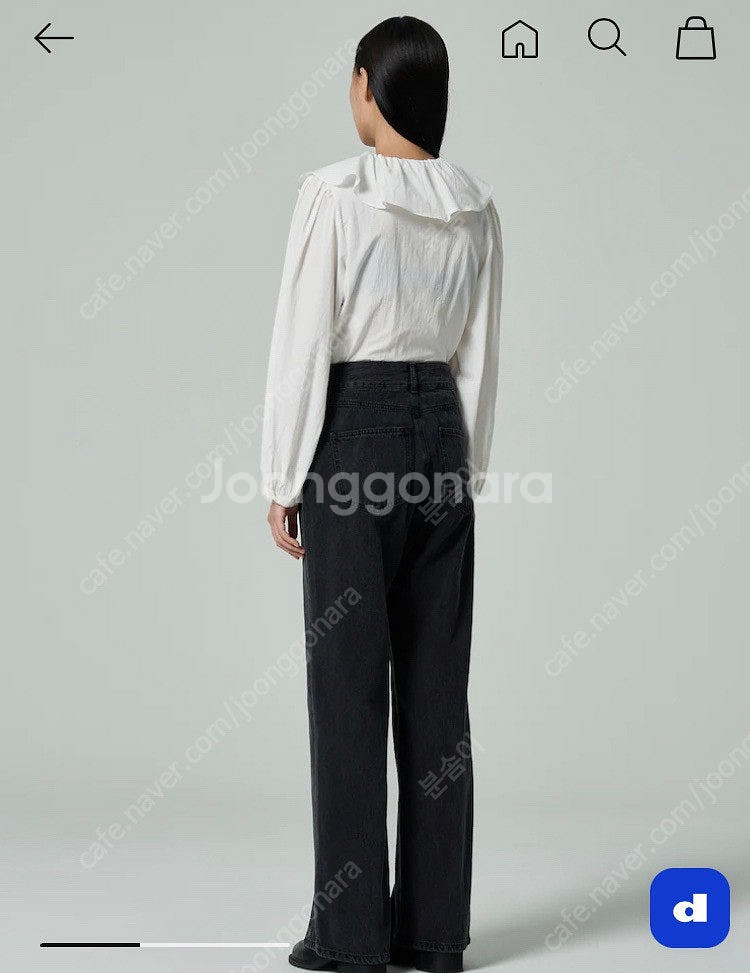 에잇세컨즈 앞절개 스트레이트 데님팬츠 67사이즈--2