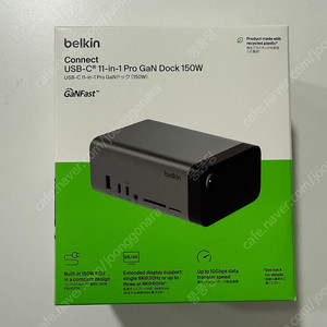 벨킨 11in1 프로 C타입 멀티 허브 독 도킹스테이션 GaN 150W 8K 트리플 디스플레이 INC020qc