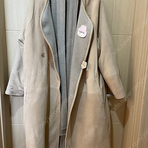 베르데오시도 Old-money Reversible Blanket Coat - 100% Heavy Cashmere and Goatskin (Light Gray) M사이즈