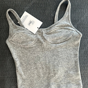 새상품 grove baylin bustier top grey 그로브 뷔스티에 그레이