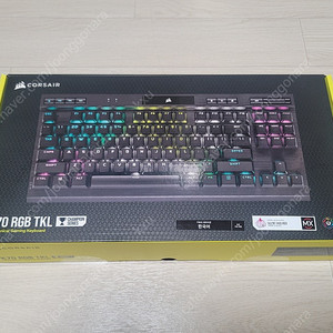 커세어 CORSAIR K70 RGB TKL CHAMPION 저소음 적축 미사용 새제품