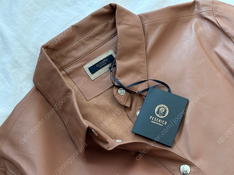 페세리코 peserico 레더 가죽 셔츠 이탈리아 명품 여성복--4