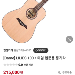 입문용 기타 10만원 LILIES 100 / 데임 입문용 통기타