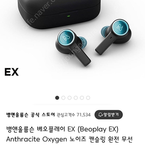 [미개봉] 뱅앤올룹슨 베오플레이 EX 옥시젠 Beoplay EX 노이즈 캔슬링 무선 이어폰