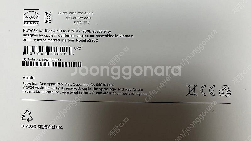 IPAD Air 11(M2) wi-fi--5