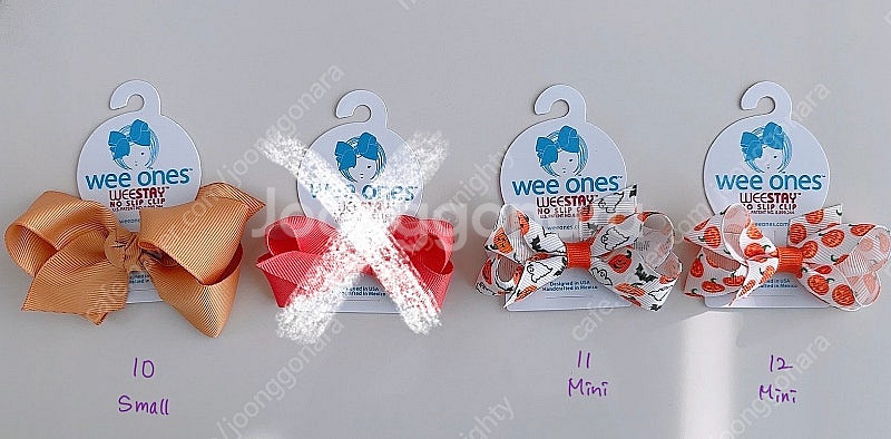 위원스 리본핀 미디움, 스몰, 미니 (새상품)--4