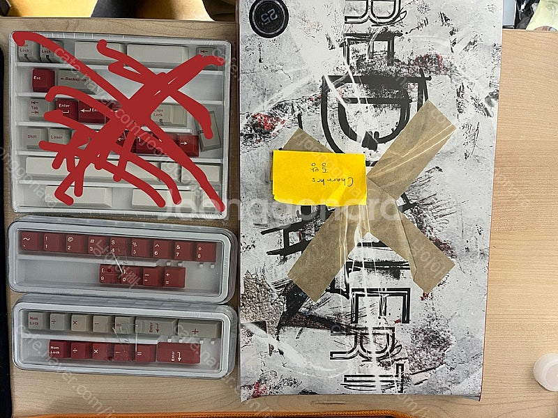 키코보 레드얼럿 ABS 키캡 base + alert +...--0