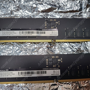 [부산택포]팀그룹 16gb ddr5 5200 16*2 32gb 램 판매합니다 (2장)