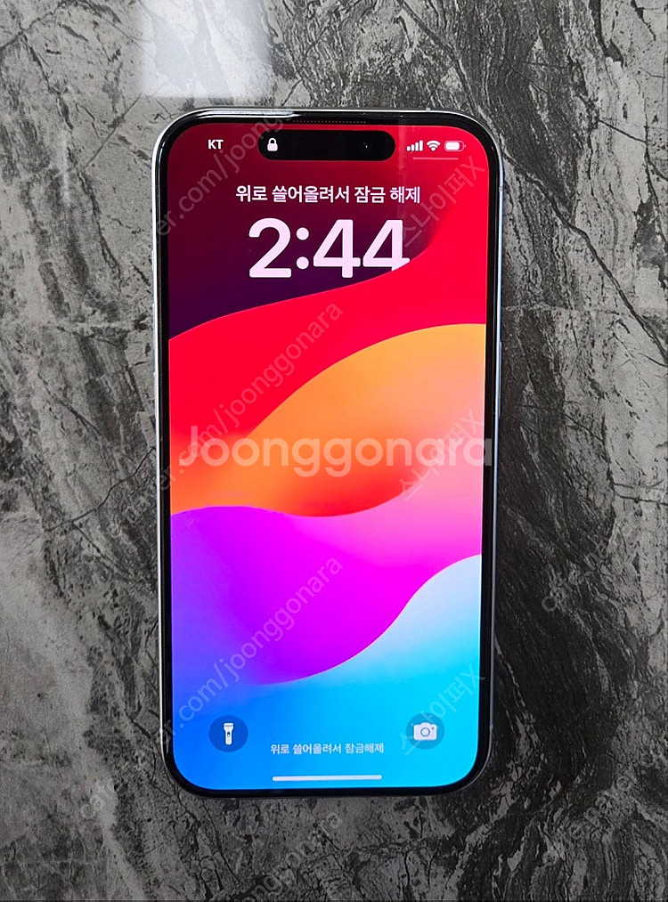 (배터리 91%)아이폰 15pro 화이트 티타늄 128...--0