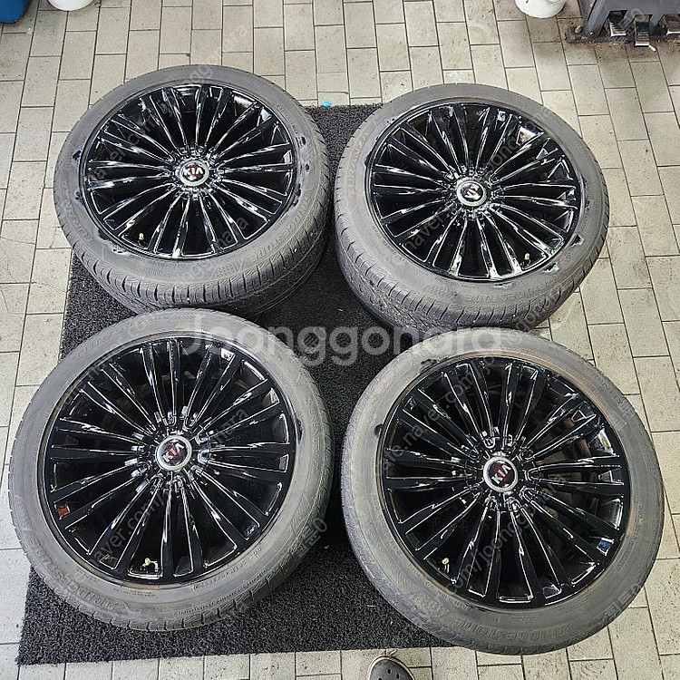 [ 기아 ] 더 K9 19인치 플래티넘 중고 블랙 휠 ...--0