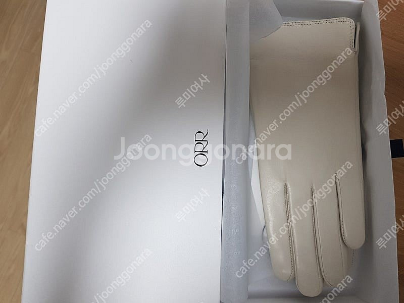 오르 램스킨 레더 장갑 아이보리 M (B품, 리퍼브)--0