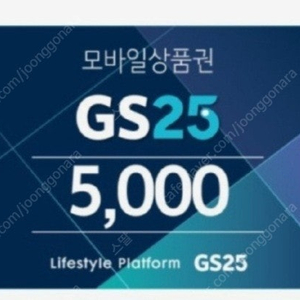 gs25 편의점 모바일상품권 5천원